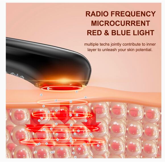 LEFAY Gray Radio Frequency Facial Skin Tightening Machine 5-in-1 at-Home Use - Picture 9 of 12